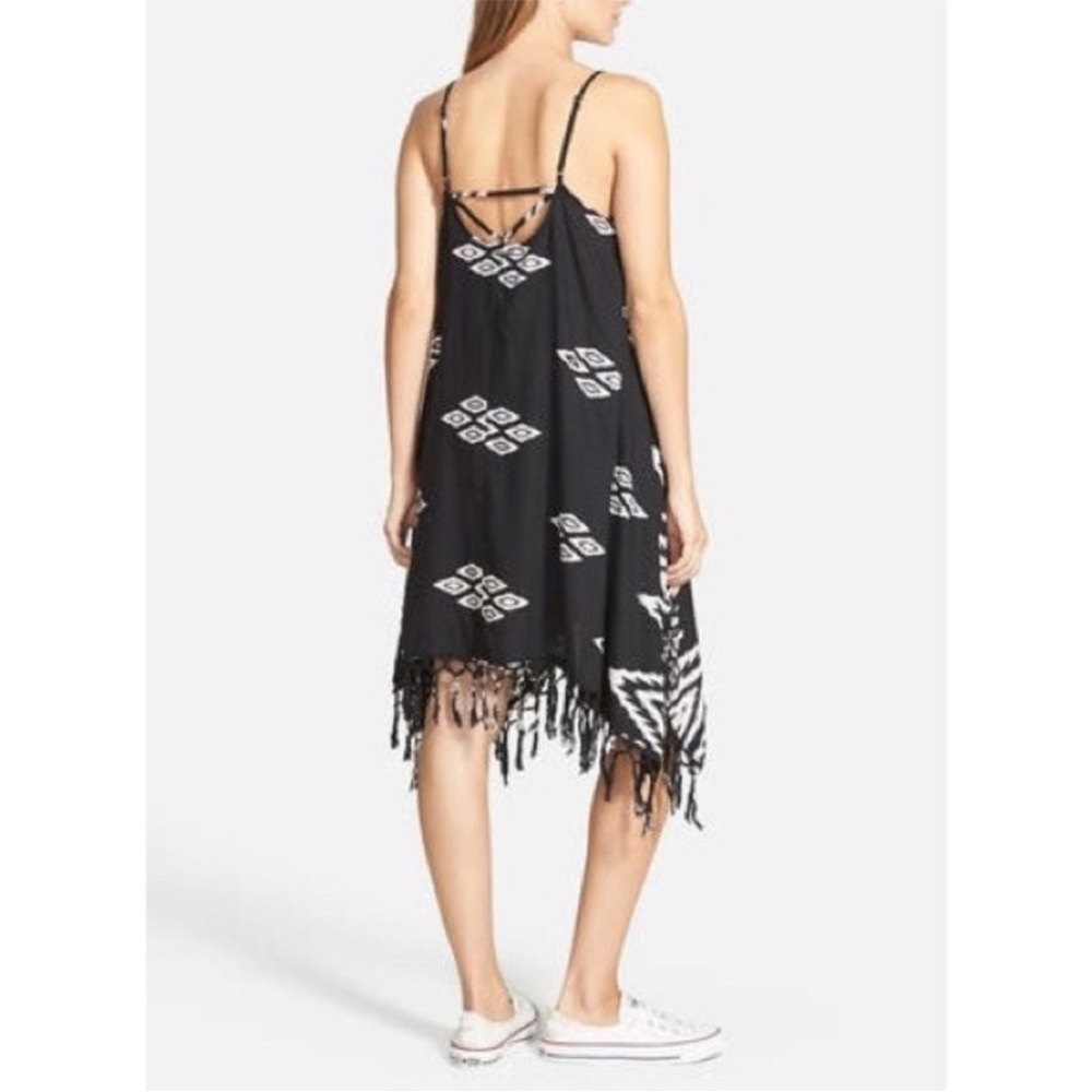 BILLABONG ‘Sunlit Summer’ asymmetrical fringe print dress Small - Picture 2 of 3